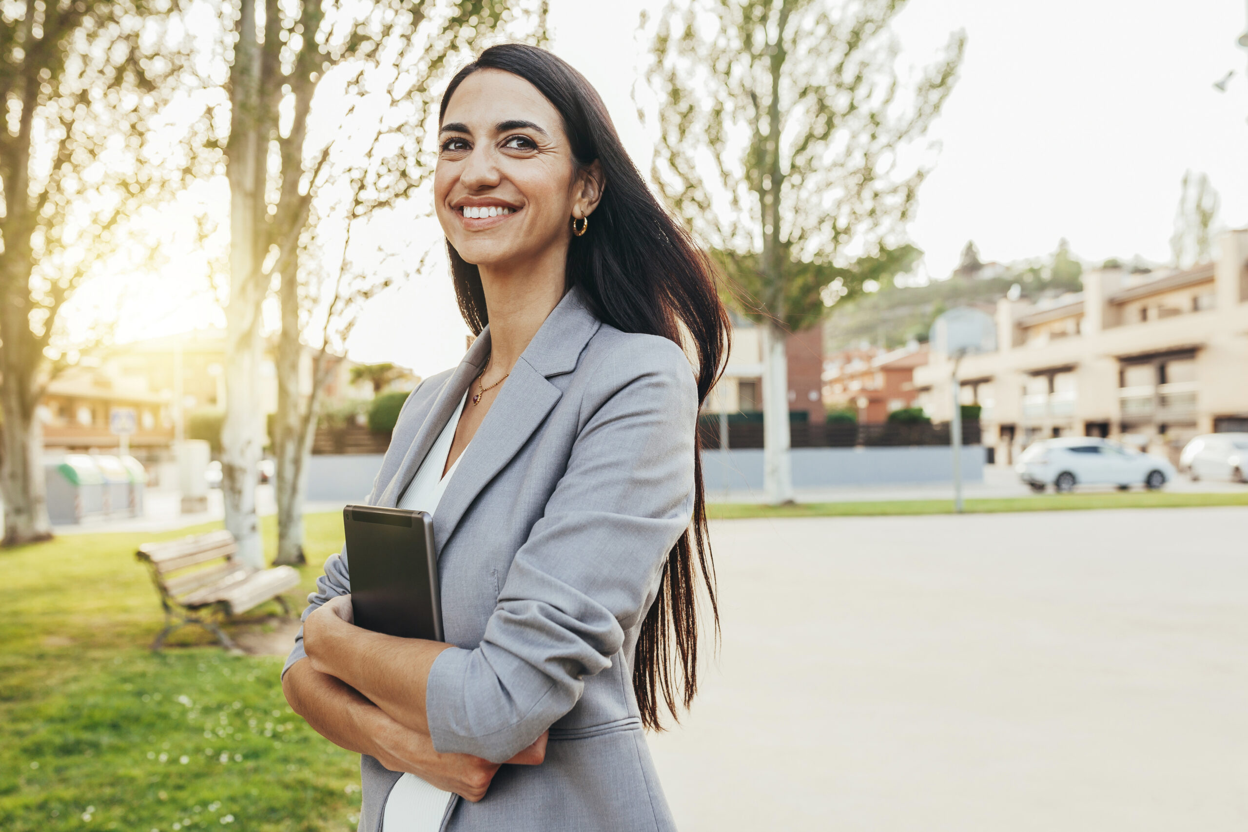 A sales representative doing field training